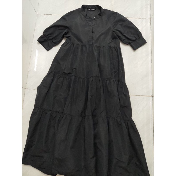 Đầm Poplin Zara chính hãng tay phồng size XS