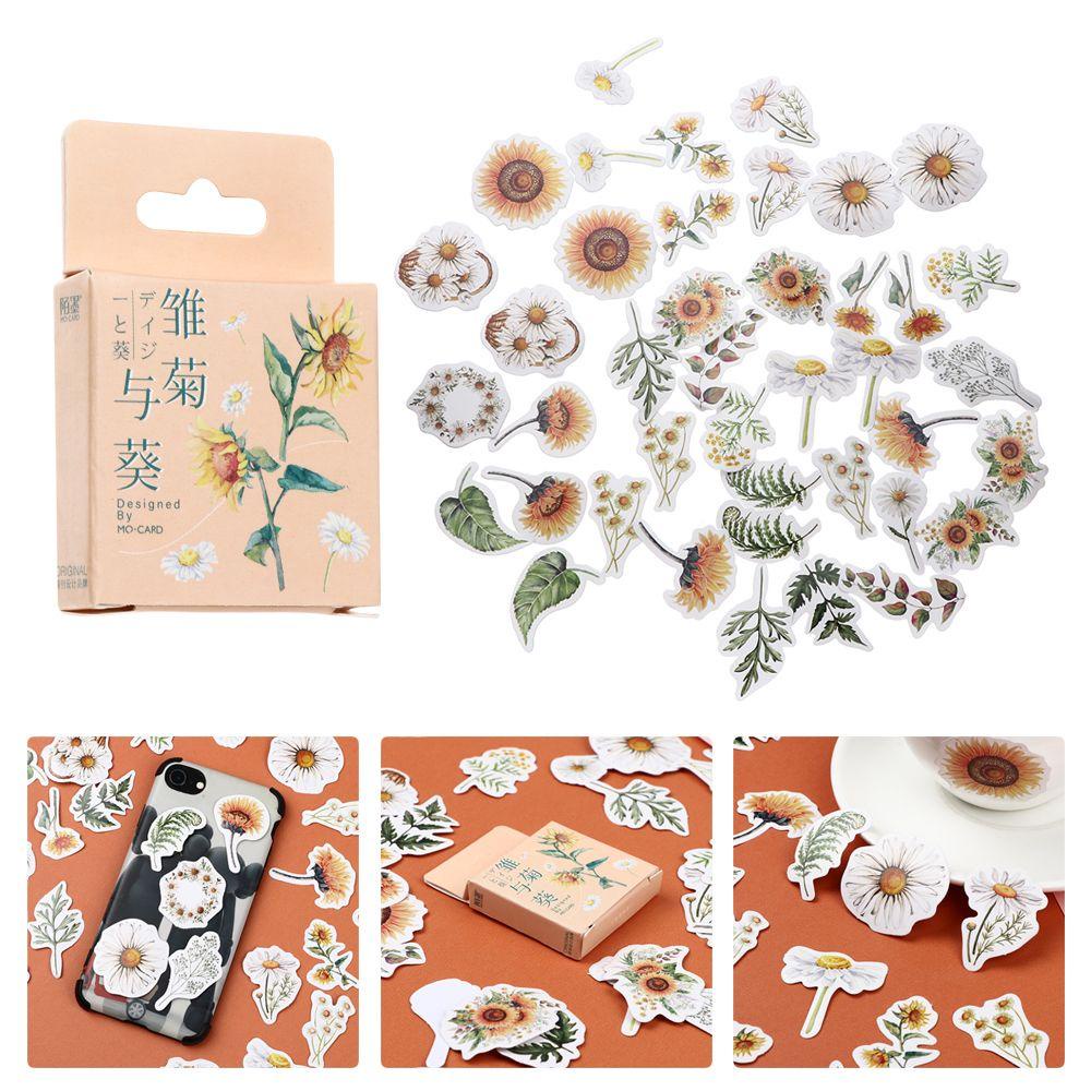 PISTA Giấy Dán Tường Tự Dính Hình Hoa Cúc Và Hoa Hướng Dương Sáng Tạo