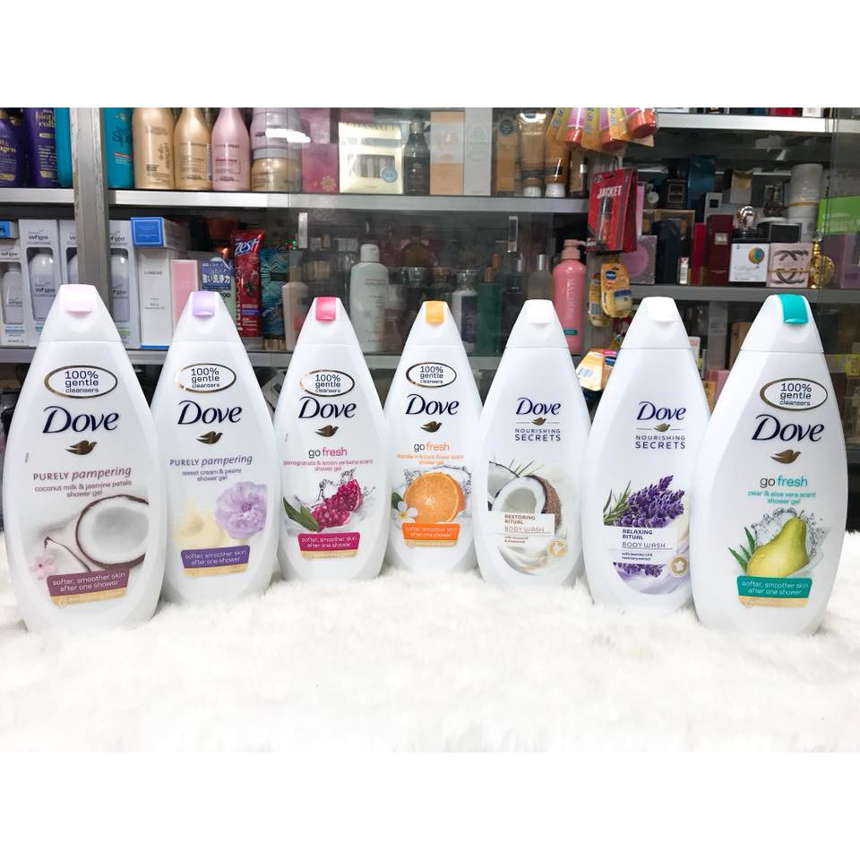 SỮA TẮM DƯỠNG THỂ DOVE ĐỦ MÙI 500ML