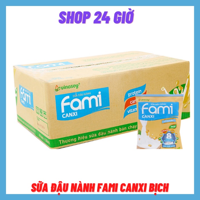 Thùng Sữa Đậu Nành Fami Canxi Bịch