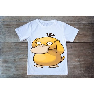Áo thun in hình Pokemon Chú vịt Psyduck ngốc nghếch