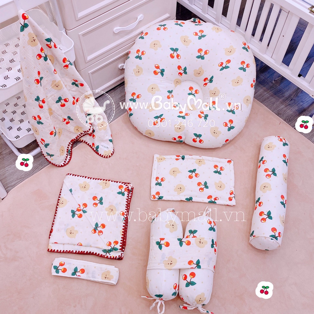 Gối nằm mỏng BOBA Muslin chất xô mềm mát dành cho bé sơ sinh 5243