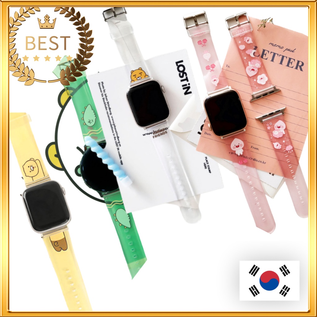 [KAKAO FRIENDS] Watch Strap Compatible With Apple Watch Galaxy Watch (20mm,22mm,38/40mm,42/44mm)  Dâ