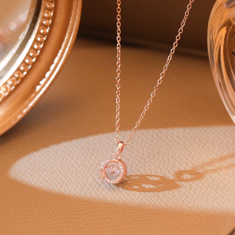 [Jiudolan] Vòng Cổ Zircon Sáng Bóng Sang Trọng Thời Trang Hàn Quốc Cho Nữ