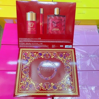 -Set nước hoa nam Versace Eros Flame Edp 3 món