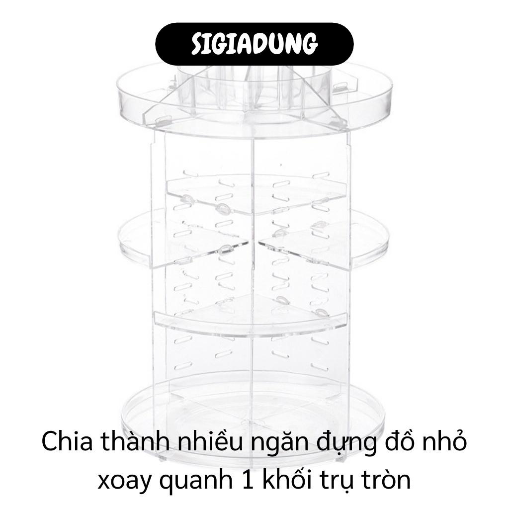 [SGD] Kệ Đựng Mũ Phẩm - Khay Để Đồ Trang Điểm, Trang Sức Trụ Xoay 360 Độ, Nhiều Ngăn 9241