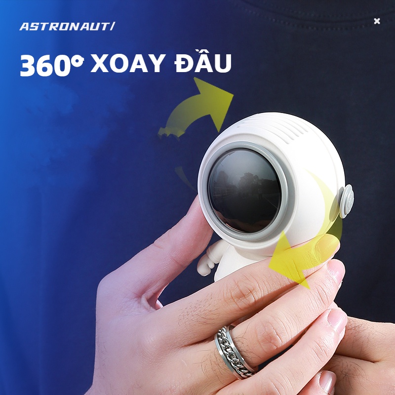 Quạt Mini đeo Cổ Phi Hành Gia - Quạt đeo Cổ Mini Chính Hãng Pin Dung Lượng Cao đeo Cổ Cầm Tay Tiện Lợi Cao Cấp Nhiều Màu