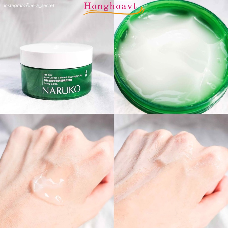 Mặt Nạ Ngủ Naruko Tea Tree Shine Control & Blemish Clear Night Gelly 80g Chiết Xuất Tràm Trà Chăm Sóc Da Mụn-honghoavt