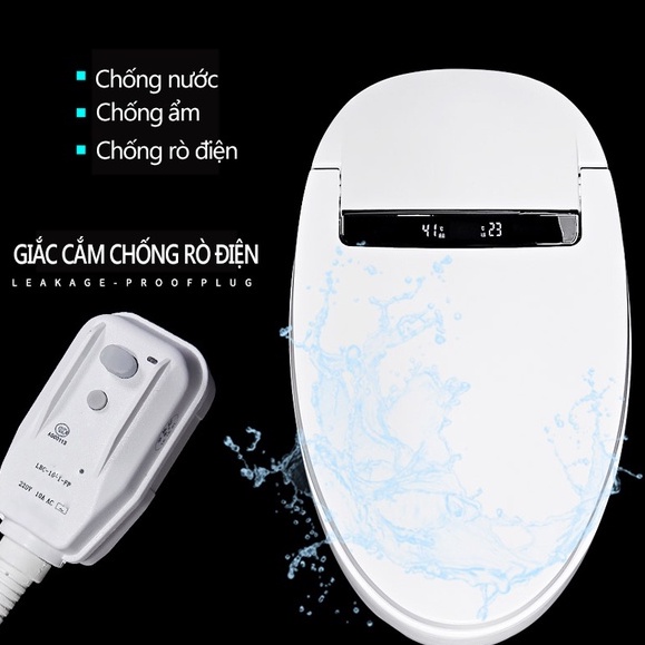 Bồn cầu thông minh dùng trong gia đình Tích hợp làm sạch diệt khuẩn Bồn cầu gia đình đơn giản