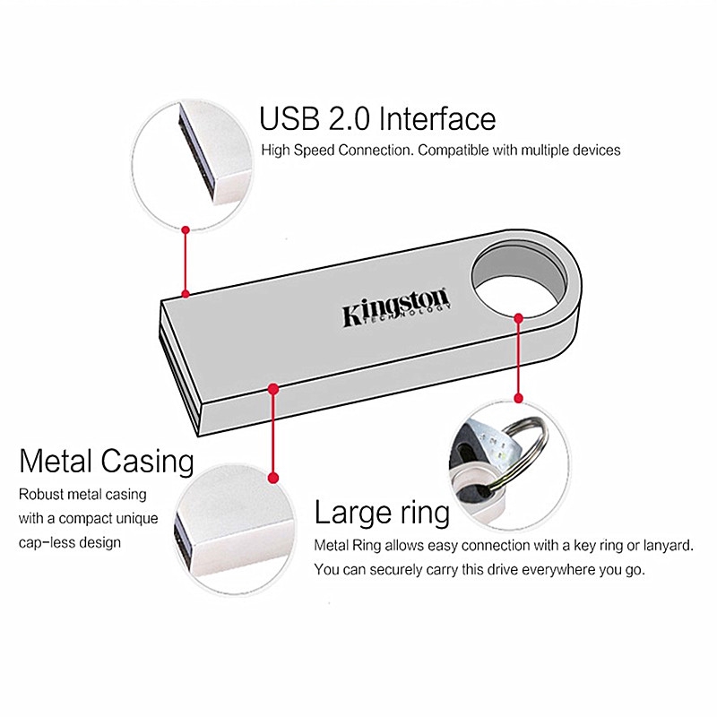 Thẻ nhớ USB2.0 Kingston SE9 dung lượng 1TB bằng kim loại | WebRaoVat - webraovat.net.vn