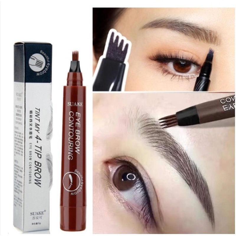 Chì kẻ mày hai đầu / chì kẻ mày thanh vàng nhỏ / chì kẻ mày không thấm nước và không thấm mồ hôi / trang điểm lâu trôi không chóng mặt Chì kẻ mày / bột kẻ mày trang điểm