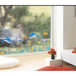 Decal dán tường mẫu cá đại dương