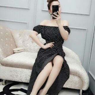Đầm maxi bẹt vai