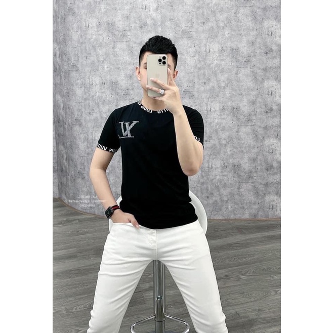 Ao thun nam cổ tròn áo thun cotton vải dày đẹp  mềm mịn chất lượng đẹp như hình