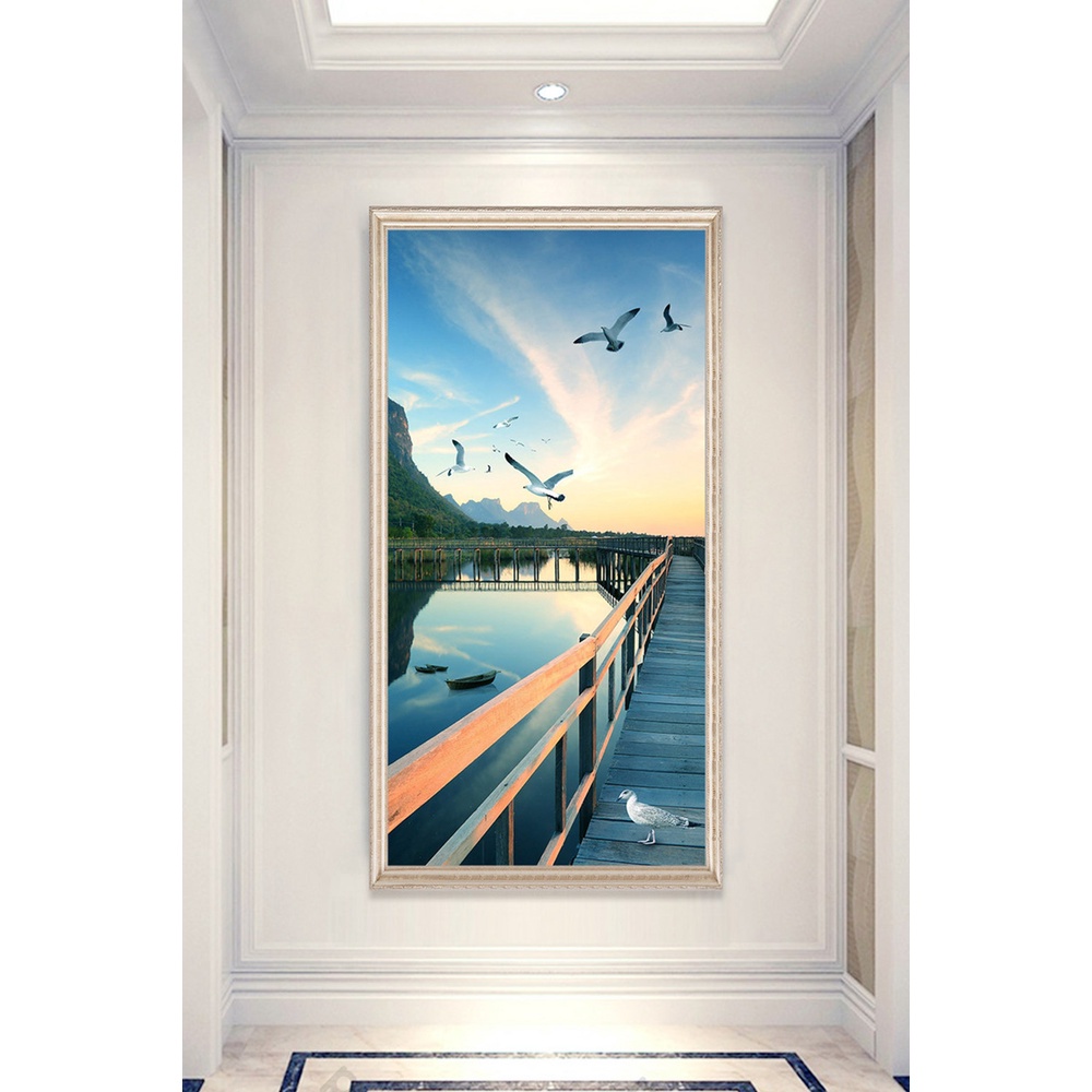 In hình ép gỗ Laminate TRANH HÀNH LANG HIỆN ĐẠI - Mẫu 36 (50x75, 60x90, 70x110). In ảnh theo yêu cầu