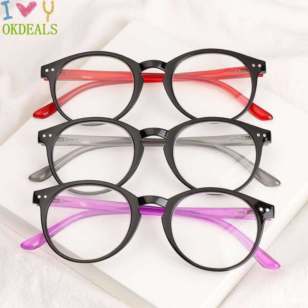 💎OKDEALS💎 Unisex Presbyopic Glasses High-definition Eyeglasses Reading Glasses Portable Ultralight Spring Hinge +1.00~+4.00 PC Frames/Multicolor