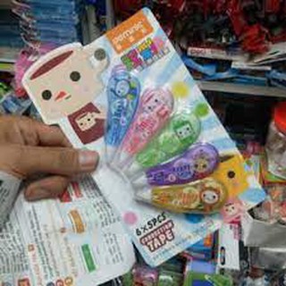VPP522024 - Vỉ 5 chiếc bút Xoá Kéo giấy Cute nhiều hình