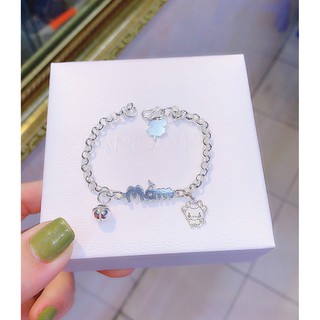 Lắc tay bạc ta khắc tên cho bé,Lắc tay con giáp bạc khắc tên cho bé theo yêu cầu-Minh Tâm Jewelry