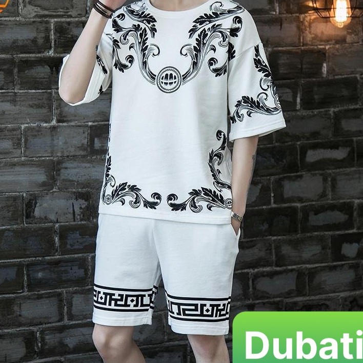 ĐỒ BỘ THỂ THAO HOA VĂN HỌA TIẾT LÁ NEW, ĐỒ BỘ THỂ THAO NAM, SET ĐỒ BỘ ĐẸP CAO CẤP- DUBATI FASHION