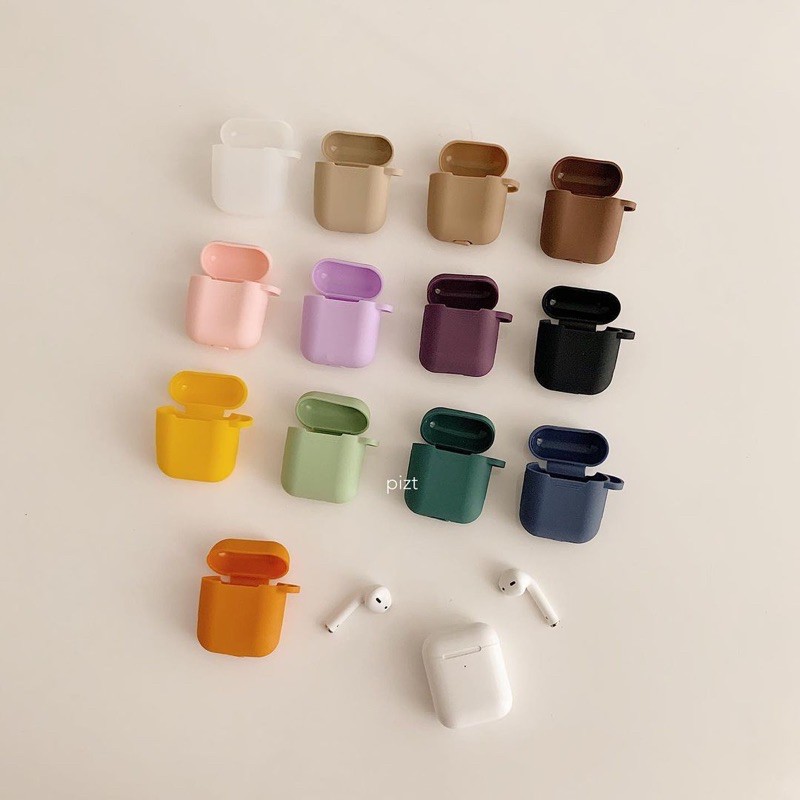 Ốp Airpods 1/2 màu nắp liền