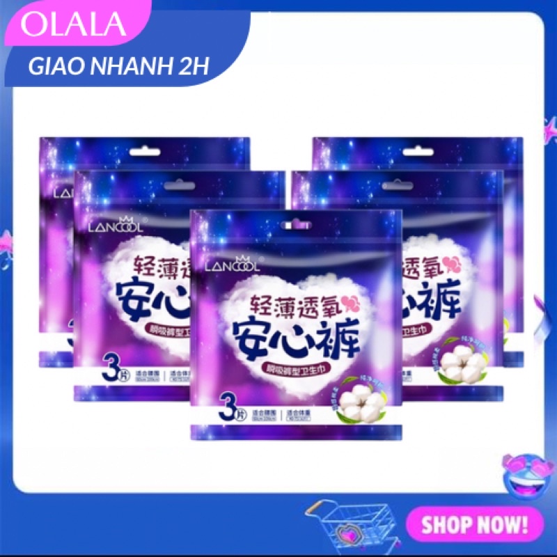 Băng vệ sinh/Băng đêm hãng Lancool dạng quần size M/L-L/xl (60-105cm) combo 5 bịch