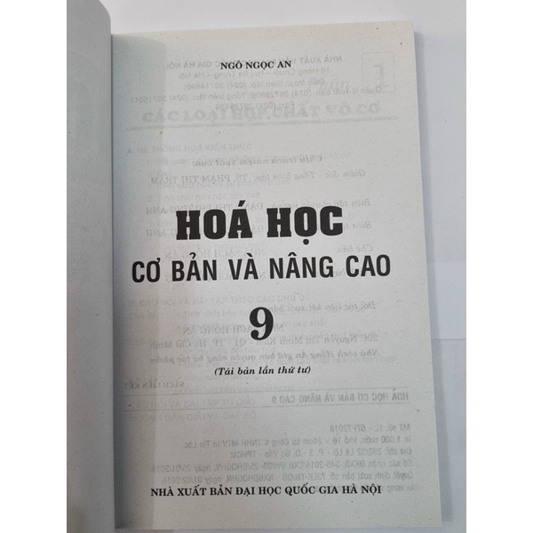 Sách - Hóa Học Cơ Bản Và Nâng Cao 9 – Ngô Ngọc An