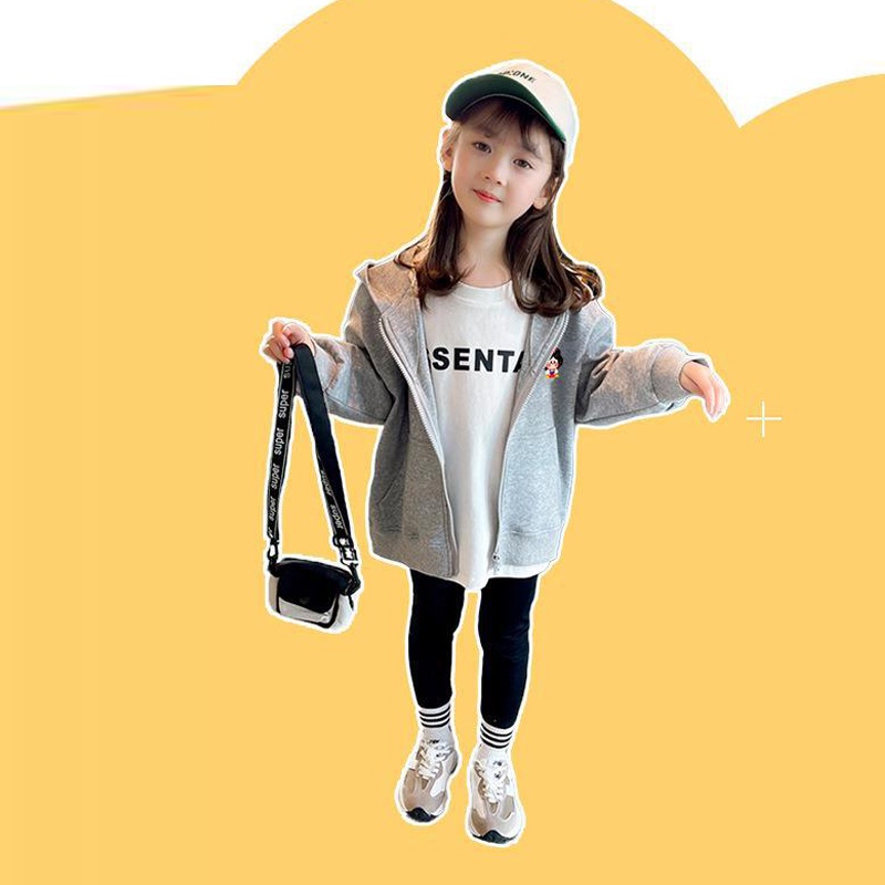 Áo khoác len mỏng IQ ANGEL thời trang thu xuân đáng yêu dành cho bé gái