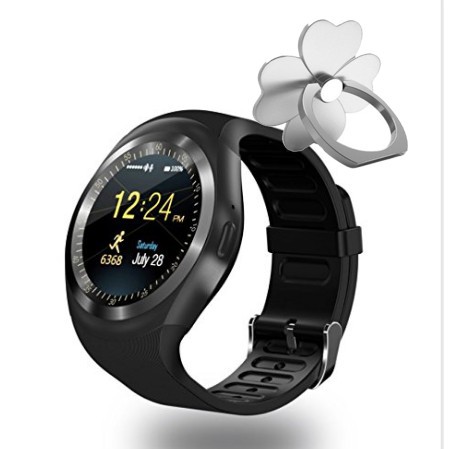 Đồng hồ thông minh Mặt Tròn SmartWatch Y1 + tặng kèm giá đỡ hình hoa