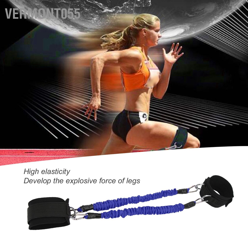 Vermont055 2 cái Dây đeo mắt cá chân thể dục Độ đàn hồi cao Bền bỉ Tăng sức mạnh cơ bắp Cải thiện khả năng nhảy dây cáp
