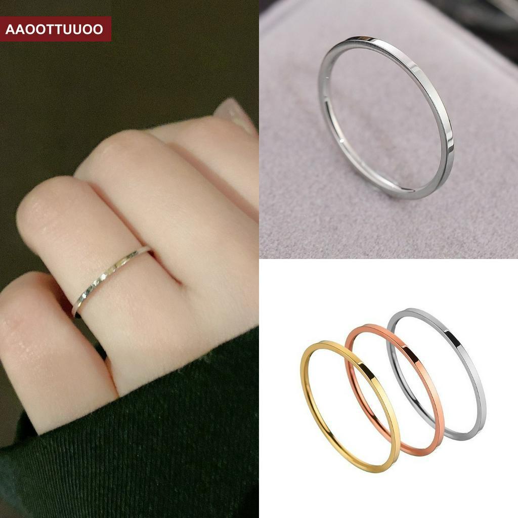 Nhẫn đơn giản phong cách Hàn Quốc size 3-10 xinh xắn cho nữ