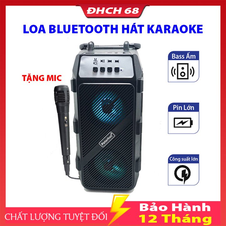 Loa Bluetooth Hát Karaoke Tặng Kèm Mic Hát Hay Nghe Nhạc Cực Đã Âm Bass Cực Mạnh Loa Bluetooth Mini Bảo Hành 1 Năm