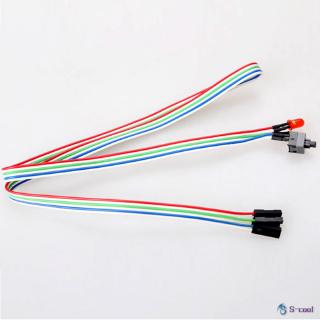 PC Desktop Case ATX Power on Reset Switch Cable with HDD LED Light