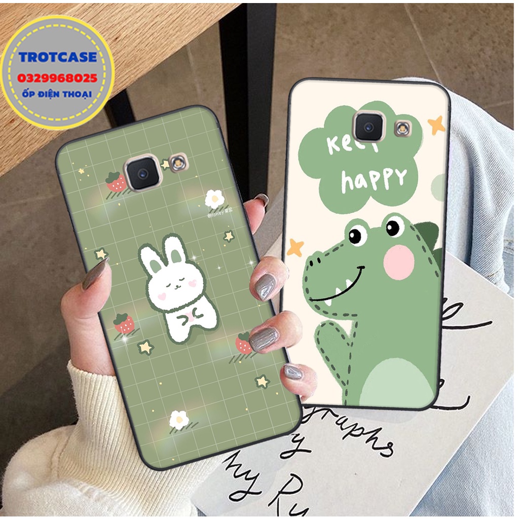 Ốp lưng Samsung J7 Prime - J5 Prime - in hình thỏ xanh dâu tây đỏ , cô gái cute nền xanh và nền nâu siêu đẹp