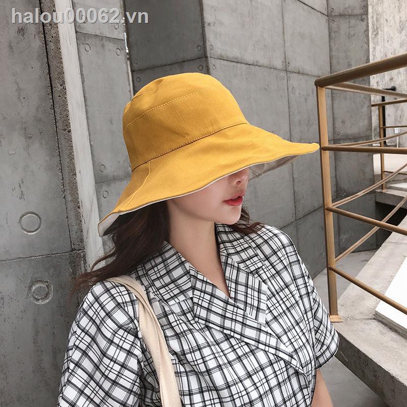 ✿Ready stock✿  Dust-proof Decathlon summer and autumn double-sided fisherman hat, female cotton sanding, outdoor student ladies net red sun hat