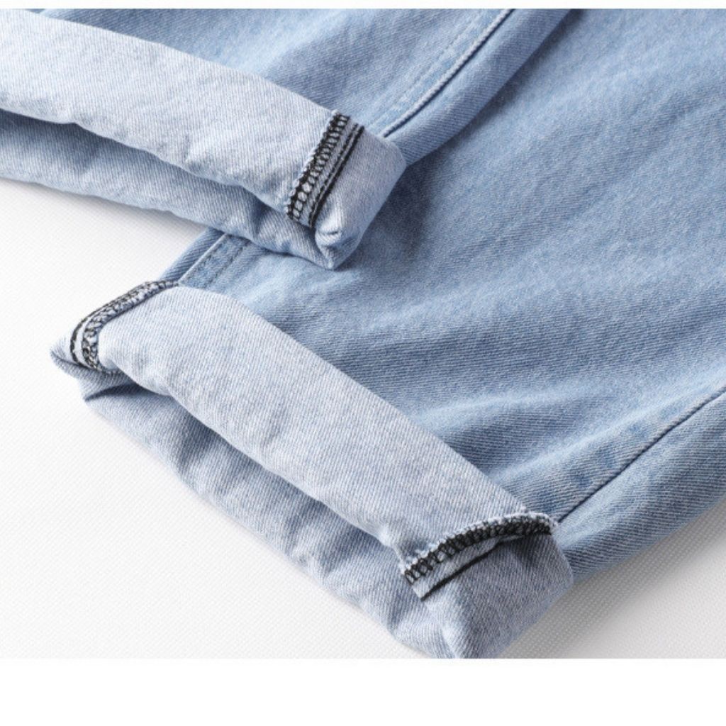 Quần jean nam ANYOUNG quần jean ống rộng đen xám trầm chất jeans mềm dày dặn xu hướng 2025 QD08 | BigBuy360 - bigbuy360.vn