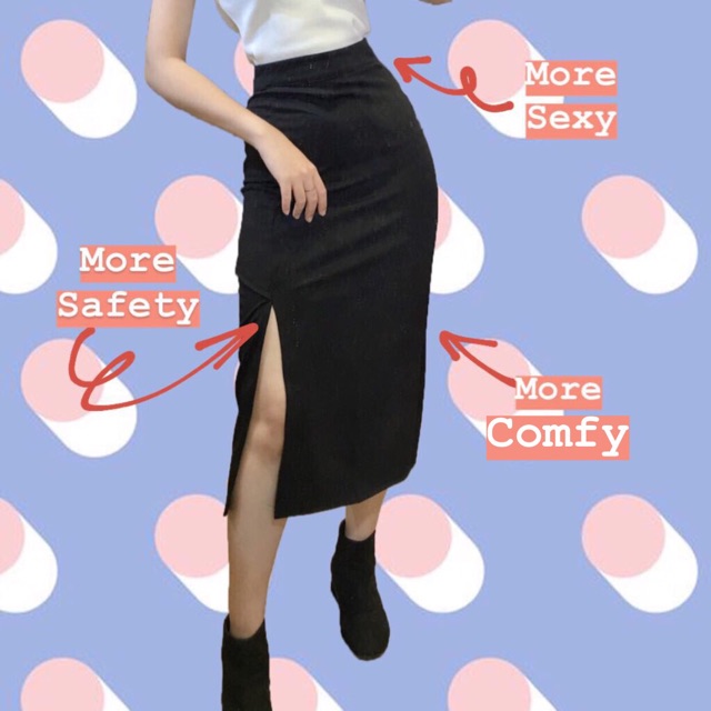 Váy Xẻ Tà / BLACK SKIRT CHEUNGSAM