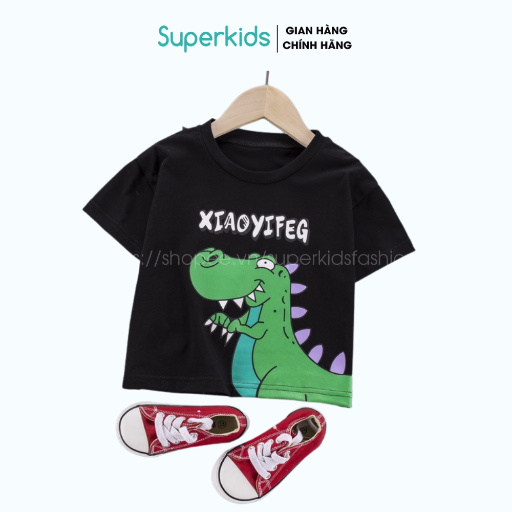 Áo cộc tay họa tiết Khủng long cho bé 8-18kg QATE812