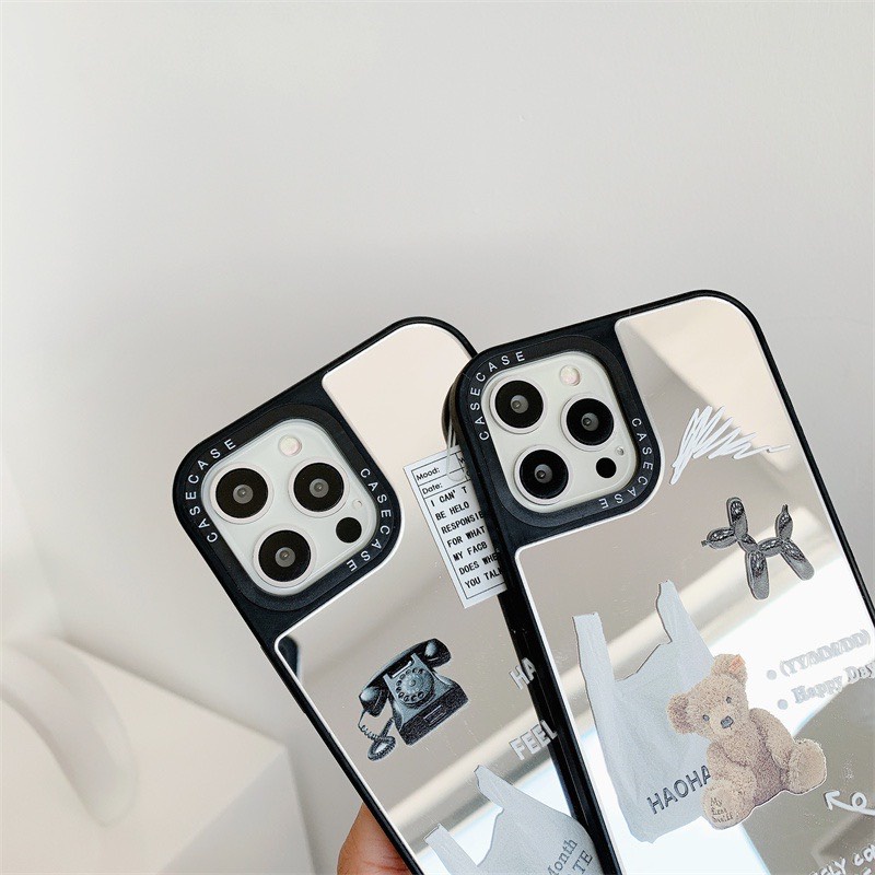 Ốp Lưng Iphone Gấu Teddy Lưng Kính 7,8Plus,x,xs,xsmax,11,11ProMax,12,12Promax,13,13Promax