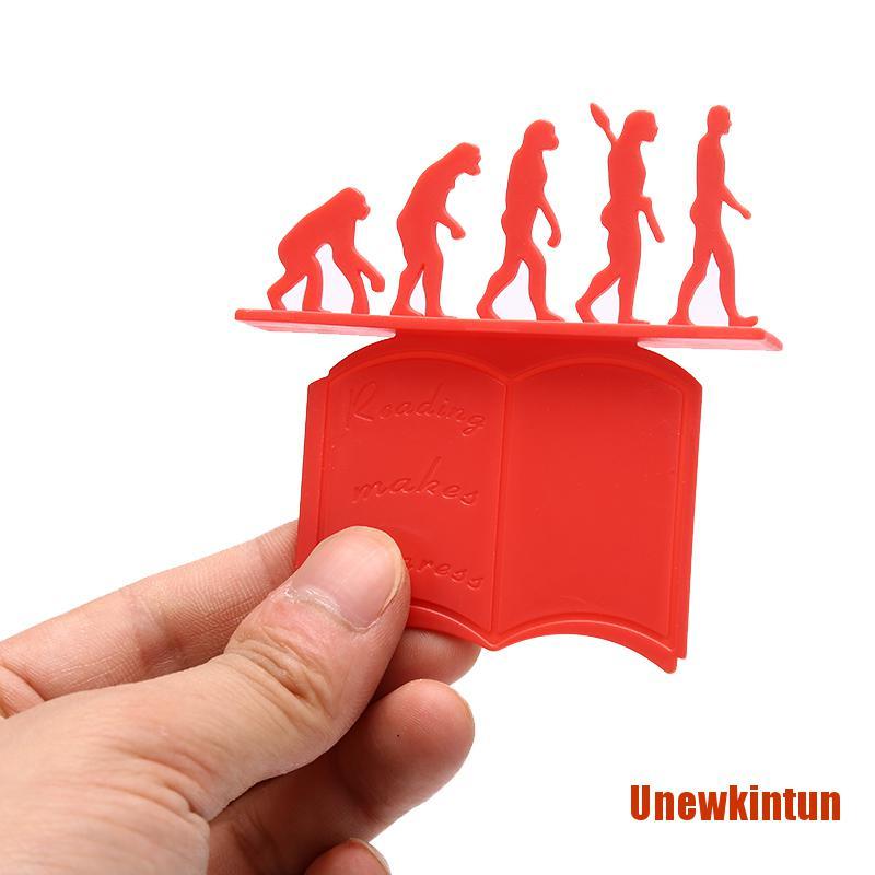 UNEWUN 1Pcs Creative Theory of Evolution Bookmark Plastic Reading Bookmarks Book