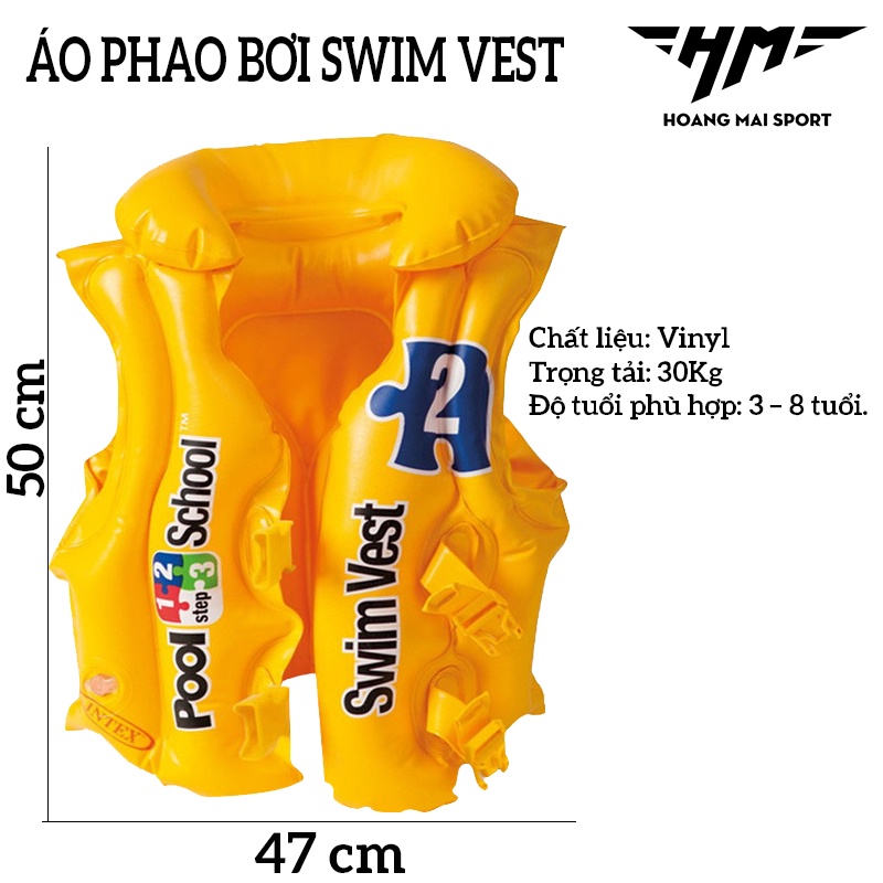 Áo Phao Bơi Swim Vest Đáng Yêu Cho Bé 3- 8 tuổi