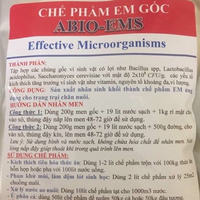Chế phẩm EM gốc xử lý ao nuôi thuỷ sản