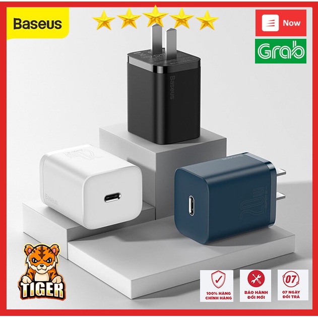Cốc (Củ) sạc nhanh Baseus PD 20W CCSUP dùng cho iPhone X / XR / XS Max / 11 / 12 PRO MAX HÀNG CHÍNH HÃNG