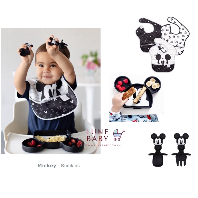 Bumkins USA- Set khay, muỗng nĩa, yếm ăn dặm cho bé