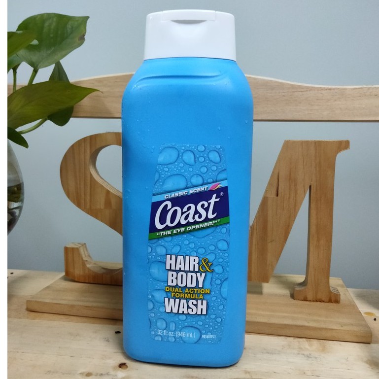 [mẫu mới] Sữa tắm gội cho Nam Coast Hair & Body Wash Classic Scent của Mỹ 946ml
