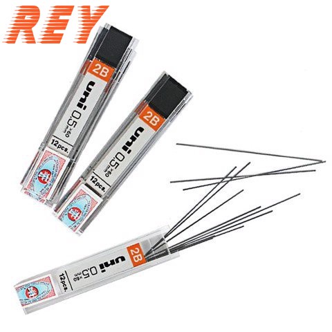 Ruột bút chì kim bấm thương hiệu Uni ngòi 0.5mm độ đậm 2B - UL1405 UL4005 hàng chính hãng