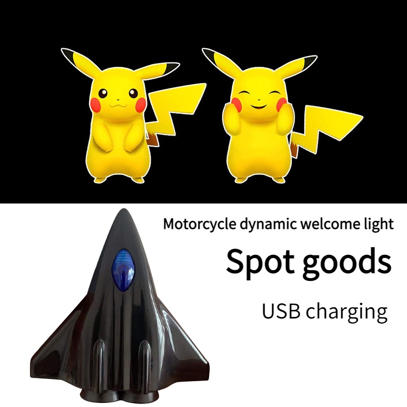 Đèn led chiếu hình nhân vật hoạt hình hiệu ứng laser trang trí xe máy/cửa xe hơi