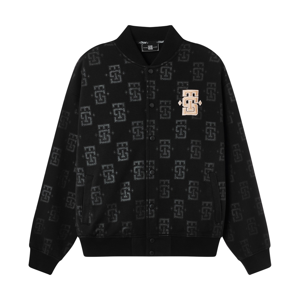 Áo Khoác TSUN Monogram Jacket - Đen - Unisex