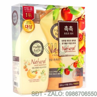 Combo Chai Và Túi Sữa Tắm Happy Bath
