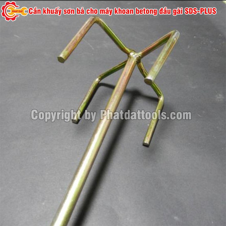 Cần khuấy sơn bả cho máy khoan betong đầu gài SDS-Plus-Mũi khuấy sơn lắp cho máy khoan betong