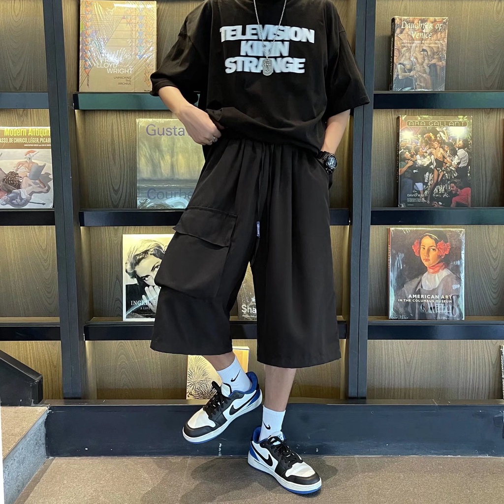 Quần ngắn ống rộng Phối Nhiều Túi Thời Trang Mùa Hè Dành Cho Nam / Size M-2XL